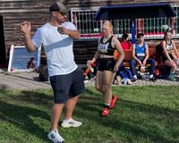 Landestrainer David Wrobel beim Coachen