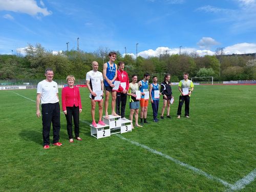 Siegerehrung über 5.000 Meter der Männer