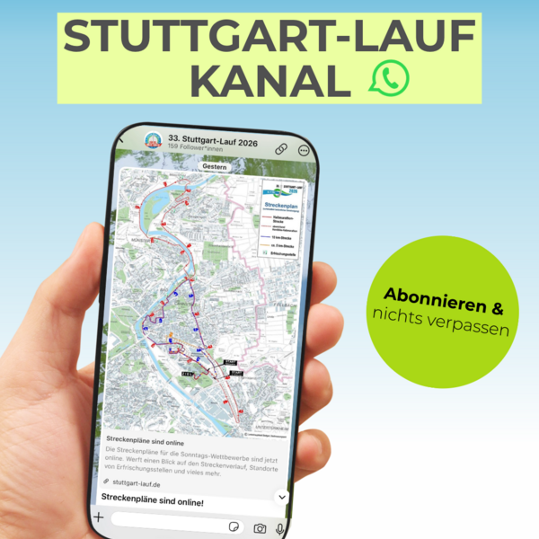 Stuttgart-Lauf auf WhatsApp: Alle Infos direkt aufs Handy