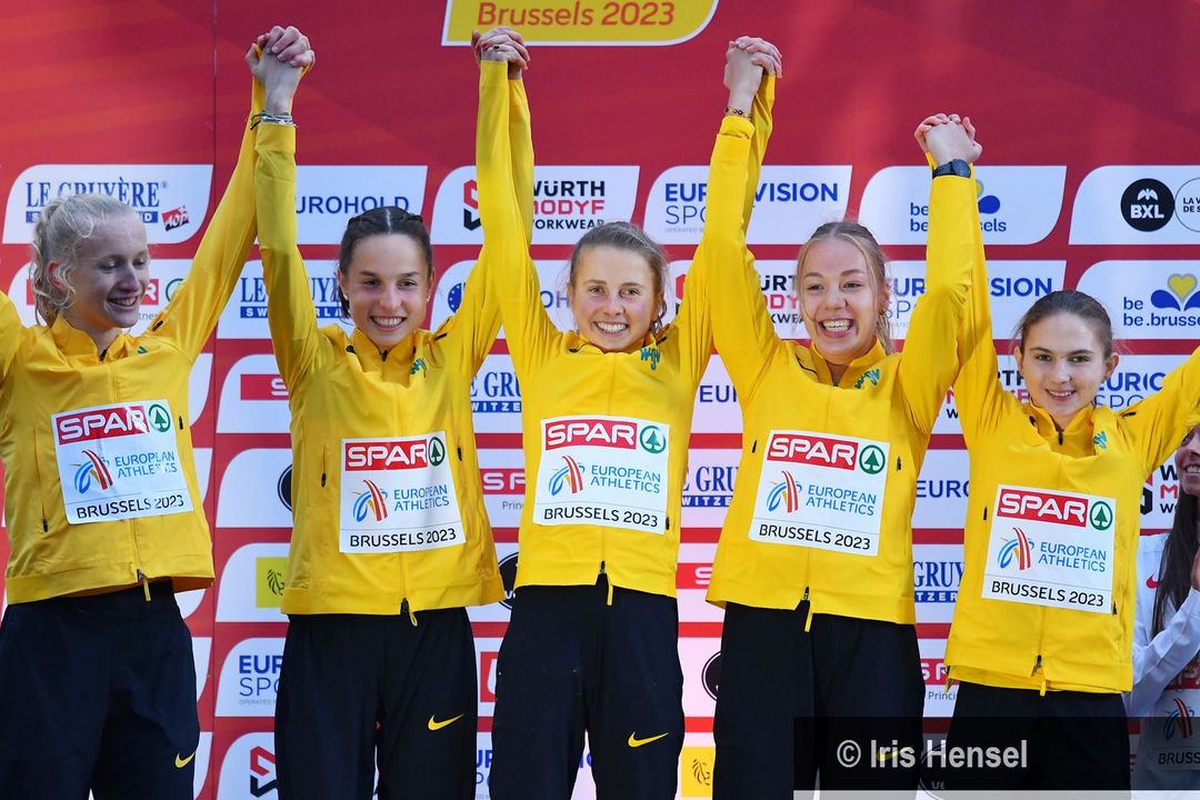 Cross-EM 2023 Brüssel: Zweimal Team-Silber für DLV-Nachwuchsläuferinnen