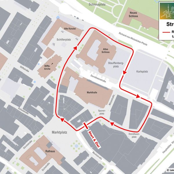 Mitten durch Stuttgart laufen - Streckenplan ist da