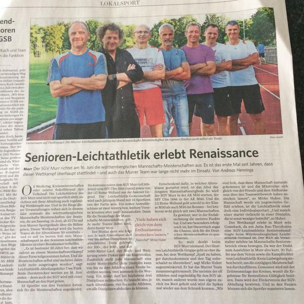 WLV Team-Meisterschaften der Senioren in Murr