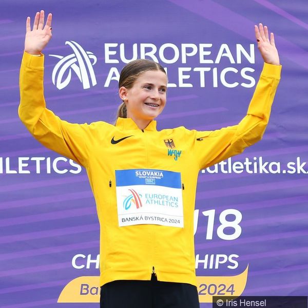 Julia Ehrle (LG farbtex Nordschwarzwald; hier bei der U18-EM 2024) wird U20-Weltmeisterin im "Classic Trail" bei der Trail-WM in Canfranc (Spanien)