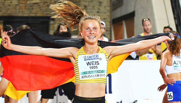 Kira Weis (KSG Gerlingen) bei der U20-EM 2023 in Jerusalem