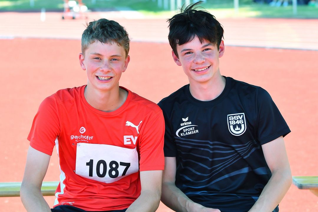 Benjamin Schwinn (SSV Ulm 1846) und Lasse Henrik Prestel (LG Filstal)