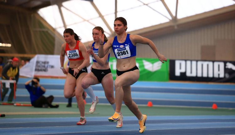 Alisa Erofeeva (TSG 78 Heidelberg) setzte sich auf den 60 Metern durch.