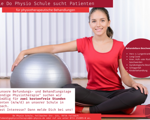 Interessierte für physiotherapeutische Behandlungen gesucht!