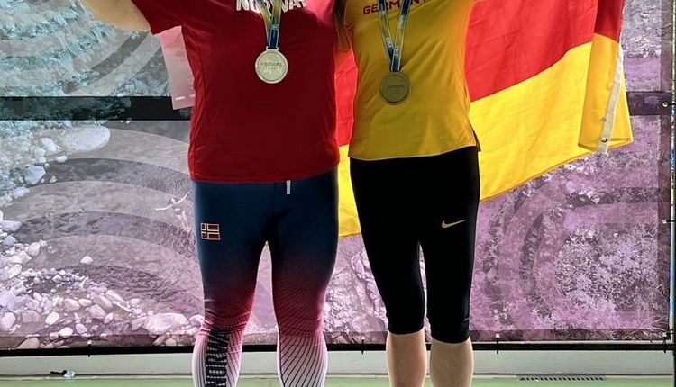 Bettina Schardt (MTG Mannheim) gewinnt bei den EMACS Masters im Wurf-Fünfkampf Gold in der W50.