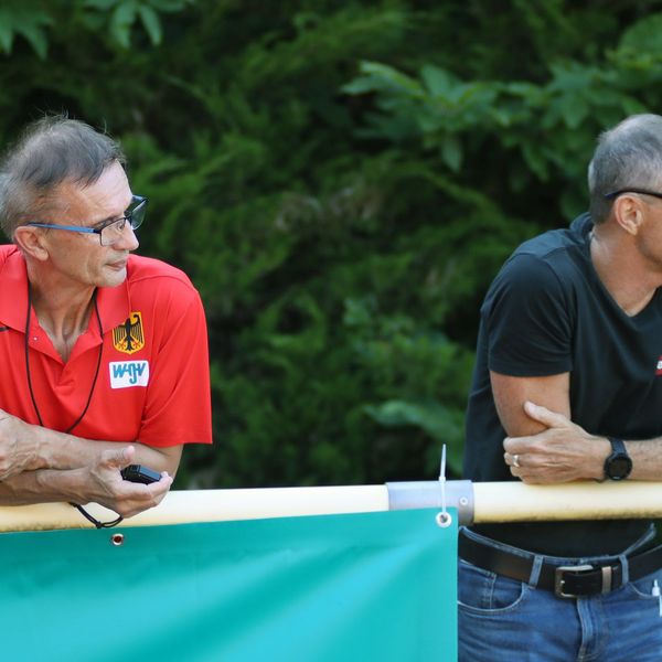 v.l.: Bundestrainer Ron Weigel und BLV-Verbandstrainer Robert Ihly