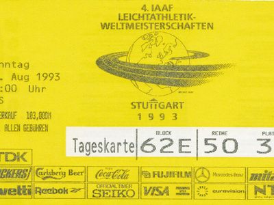 Heiß begehrt: die Eintrittskarte zur Leichtathletik-WM 1993