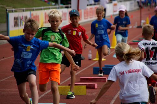 Kinderleichtathletik vor Ort am 28. Juni 2018 in Stuttgart-Degerloch