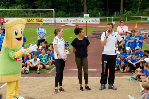 Kinderleichtathletik vor Ort am 28. Juni 2018 in Stuttgart-Degerloch