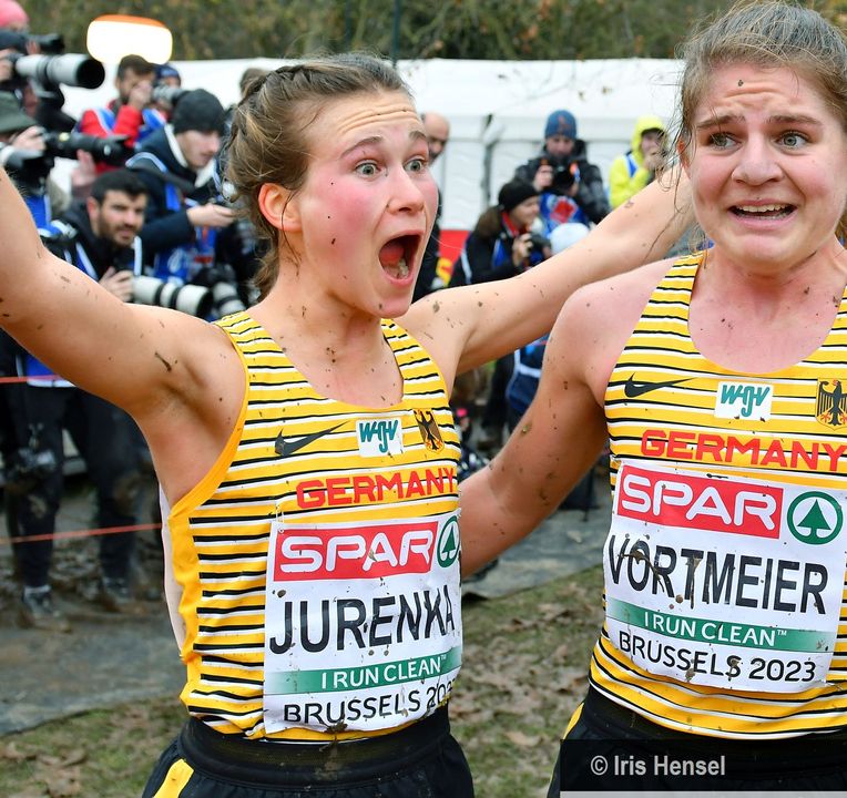 Cross-EM 2023 Brüssel: Zweimal Team-Silber für DLV-Nachwuchsläuferinnen