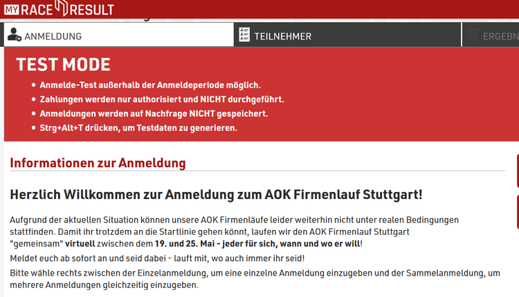 Anmeldung öffnet bald