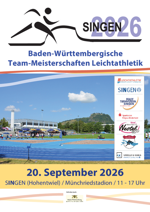 Informationen zu den BW Team Meisterschaften am 20.09.26 in Singen