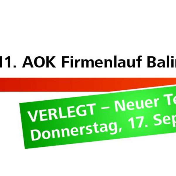  Verschiebung - AOK-Firmenlauf findet im September statt