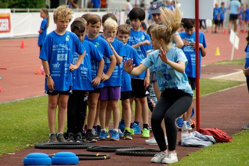 Kinderleichtathletik vor Ort am 28. Juni 2018 in Stuttgart-Degerloch