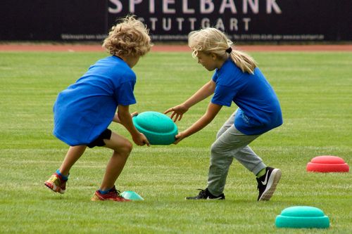 Kinderleichtathletik vor Ort am 28. Juni 2018 in Stuttgart-Degerloch