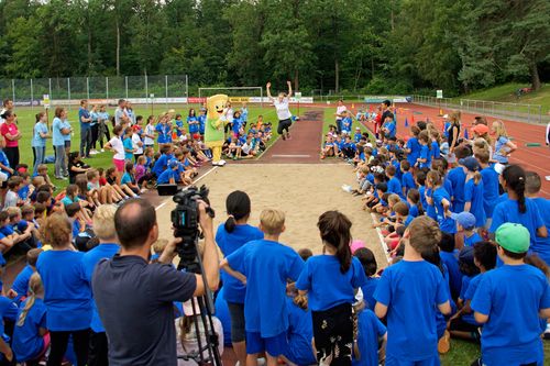 Kinderleichtathletik vor Ort am 28. Juni 2018 in Stuttgart-Degerloch