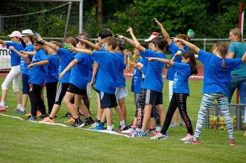 Kinderleichtathletik vor Ort am 28. Juni 2018 in Stuttgart-Degerloch