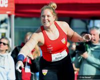 Alina Kenzel (VfB Stuttgart) letztes Jahr bei den Halleschen Werfertagen - sicherte sich den dritten Platz im Kugelstoßen