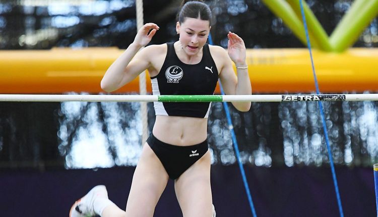 Favoritin im Stabhochsprung: Anna Hiesinger (LAZ Ludwigsburg), Foto: Iris Hensel