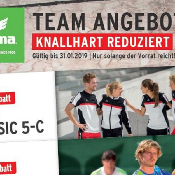 Satte ERIMA Rabatte von bis zu 66%: Der neue „Team Angebote“-Flyer