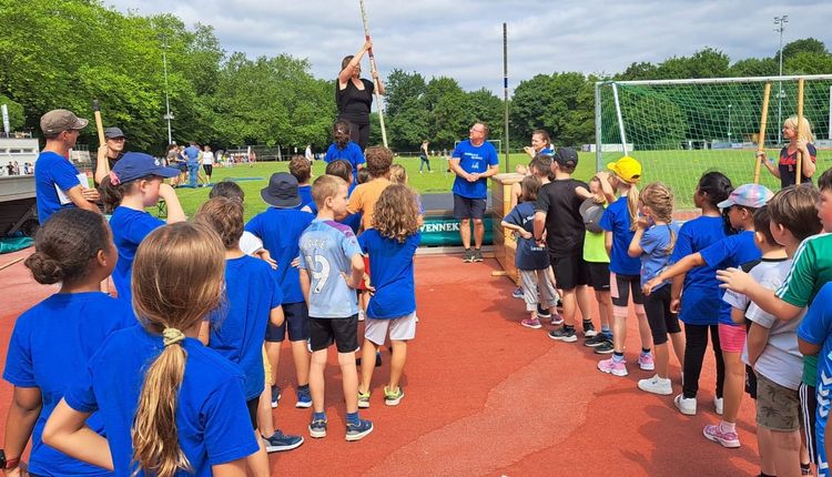 Vorletzte Station der WLV Kinderleicht-Athletik VOR ORT in Neckarsulm