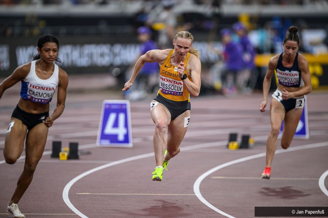 Jessica-Bianca Wessolly (VfL Sindelfingen) verpasst das 200 Meter Halbfinale