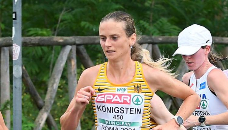 Fabienne Königstein (MTG Mannheim) bei der EM in Rom 2024