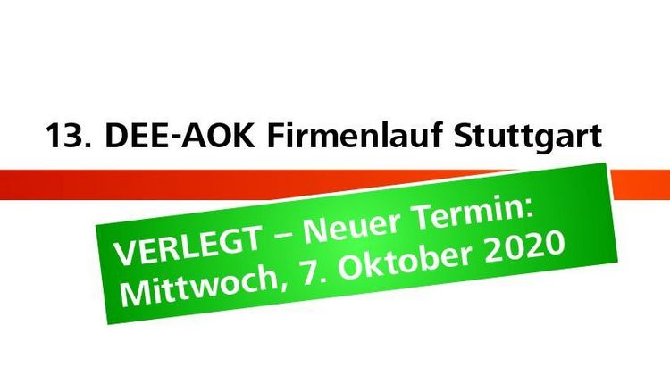  Verschiebung - DEE-AOK-Firmenlauf findet im Oktober statt