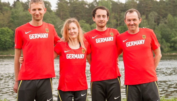 Die Baden-Württembergische Vertretung bei der Team-EM im Gehen in Tschechien (v.l.): Carl Dohmann, Bianca Maria Dittrich, Nathaniel Seiler und Robert Ihly