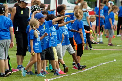 Kinderleichtathletik vor Ort am 28. Juni 2018 in Stuttgart-Degerloch