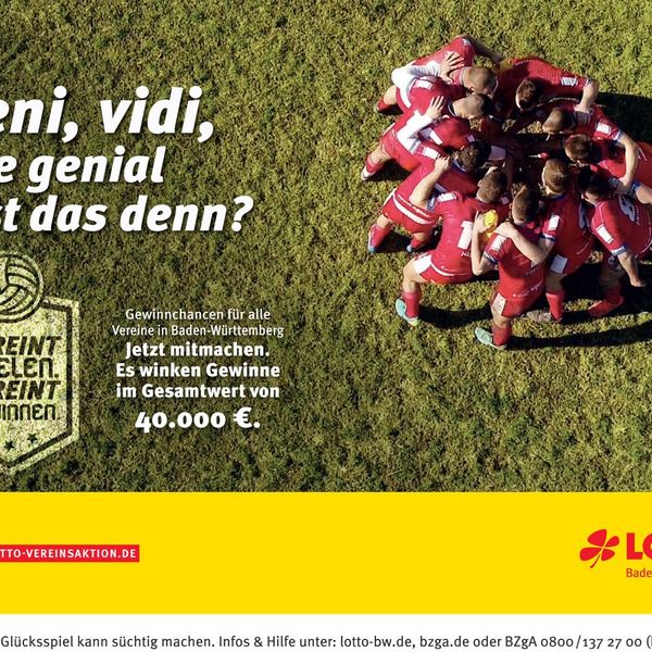 Lotto-Vereinsaktion „Vereint spielen. Vereint gewinnen“ 