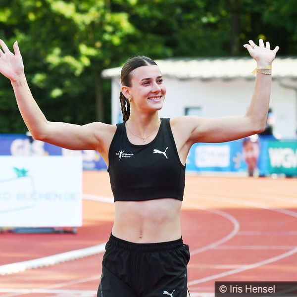 Sandrina Sprengel (LG Steinlach-Zollern) bei der DM Mehrkampf 2024