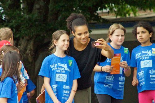 Kinderleichtathletik vor Ort am 28. Juni 2018 in Stuttgart-Degerloch