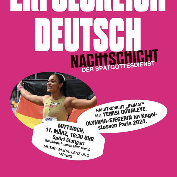 Gottesdienst-Reihe „Nachtschicht“ mit Olympiasiegerin Yemisi Ogunleye