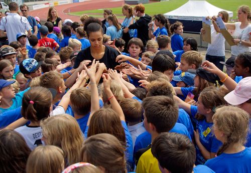 Kinderleichtathletik vor Ort am 28. Juni 2018 in Stuttgart-Degerloch