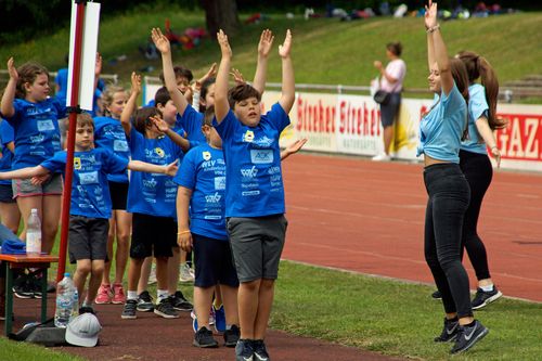 Kinderleichtathletik vor Ort am 28. Juni 2018 in Stuttgart-Degerloch