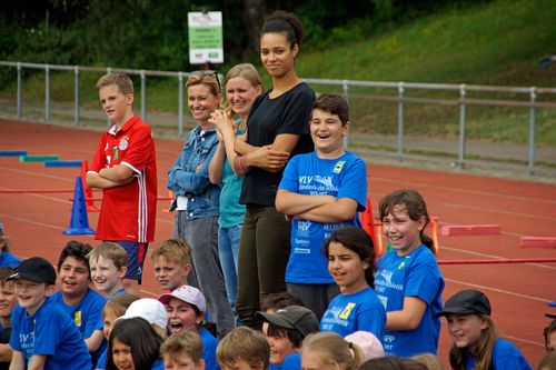 Kinderleichtathletik vor Ort am 28. Juni 2018 in Stuttgart-Degerloch