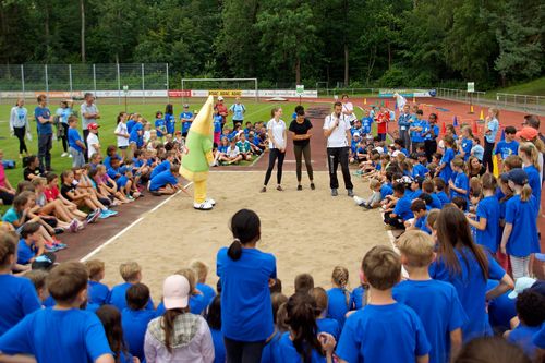 Kinderleichtathletik vor Ort am 28. Juni 2018 in Stuttgart-Degerloch