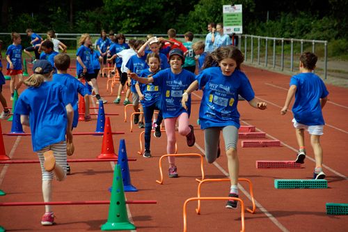 Kinderleichtathletik vor Ort am 28. Juni 2018 in Stuttgart-Degerloch