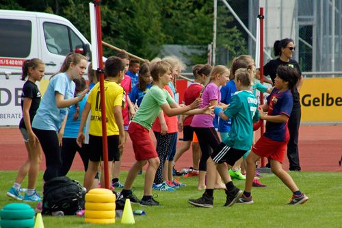 Kinderleichtathletik vor Ort am 28. Juni 2018 in Stuttgart-Degerloch